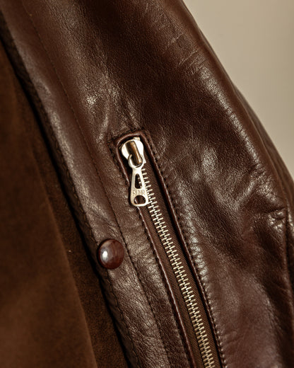 Vintage 1940s German Horsehide Leather Officer Trench Coat
