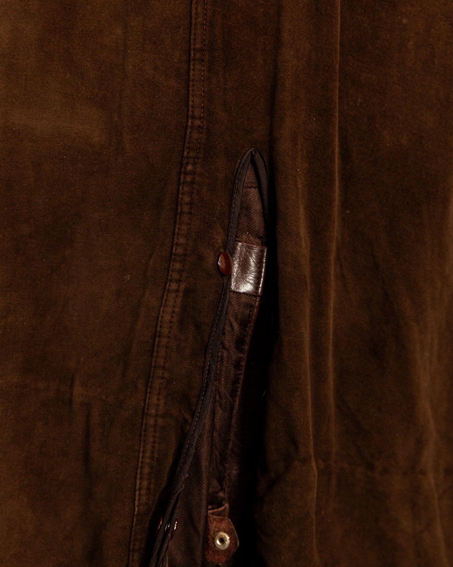 Vintage 1940s German Horsehide Leather Officer Trench Coat