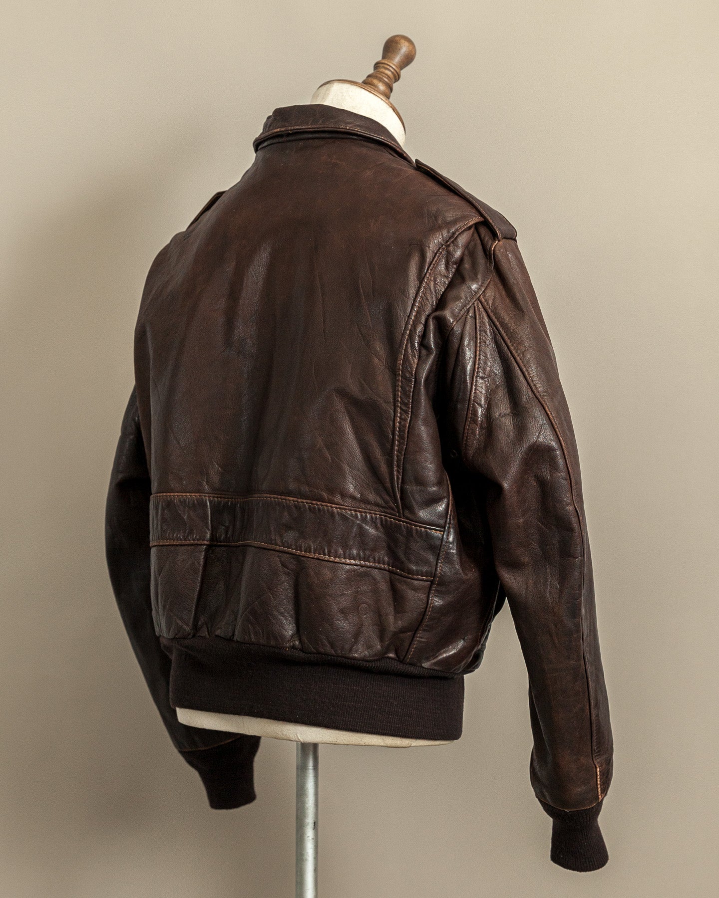 Vintage 1980s Schott Naked Cowhide Leather A2 Flying Jacket