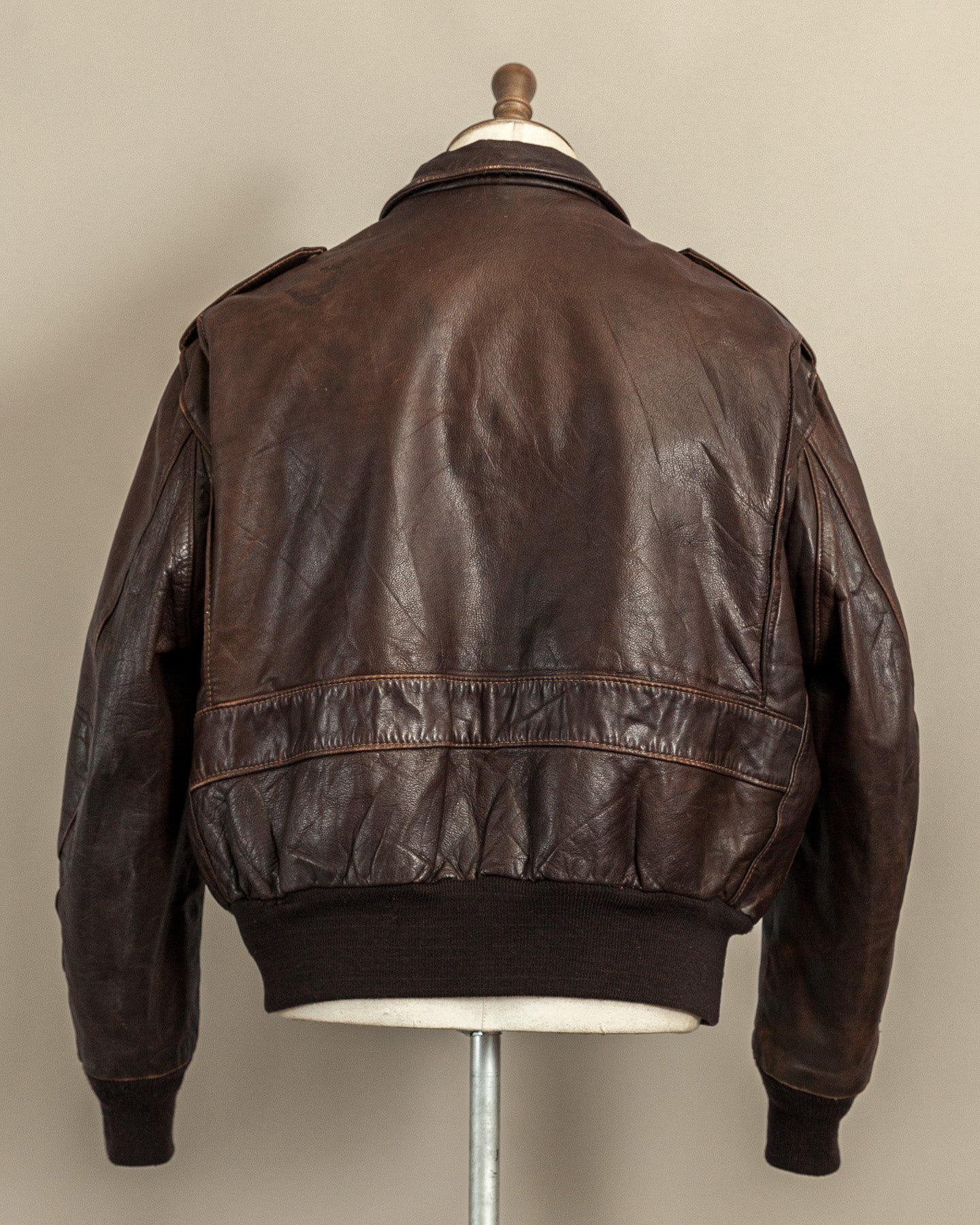 Vintage 1980s Schott Naked Cowhide Leather A2 Flying Jacket