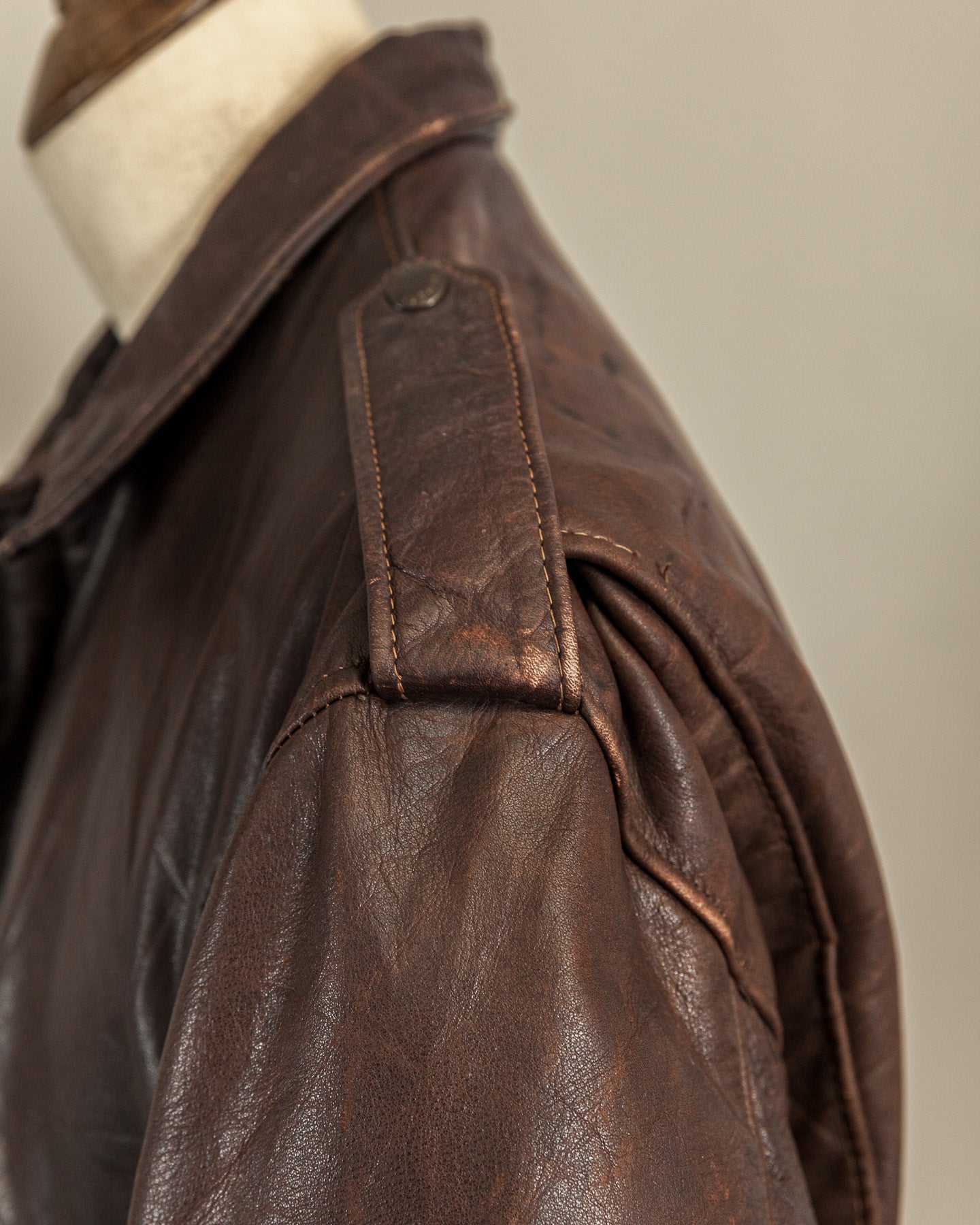 Vintage 1980s Schott Naked Cowhide Leather A2 Flying Jacket