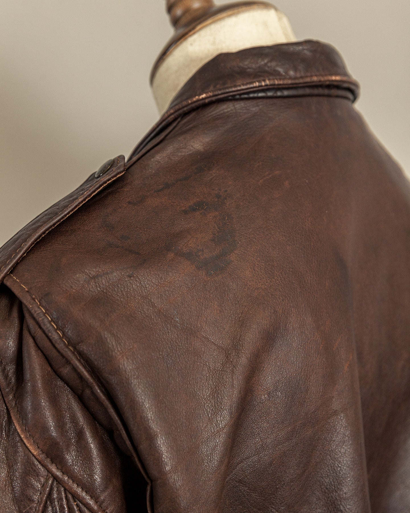 Vintage 1980s Schott Naked Cowhide Leather A2 Flying Jacket