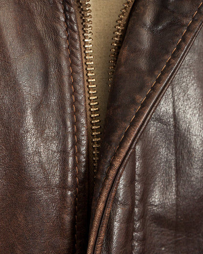 Vintage 1980s Schott Naked Cowhide Leather A2 Flying Jacket