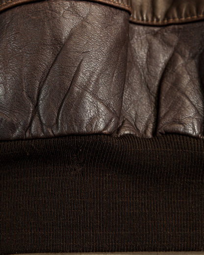 Vintage 1980s Schott Naked Cowhide Leather A2 Flying Jacket