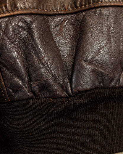 Vintage 1980s Schott Naked Cowhide Leather A2 Flying Jacket