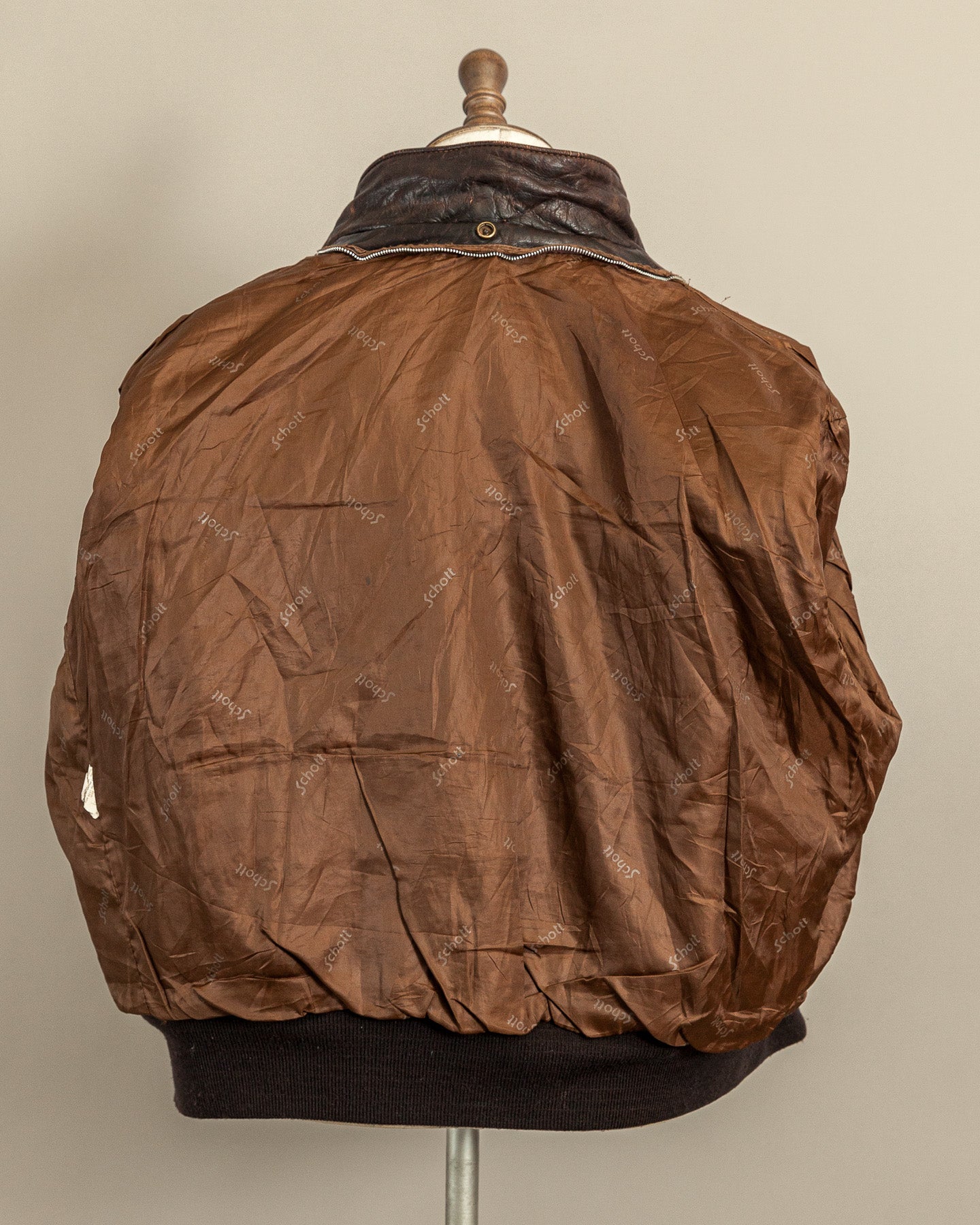 Vintage 1980s Schott Naked Cowhide Leather A2 Flying Jacket