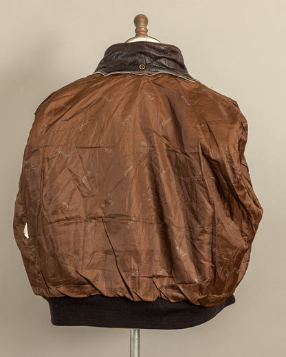 Vintage 1980s Schott Naked Cowhide Leather A2 Flying Jacket
