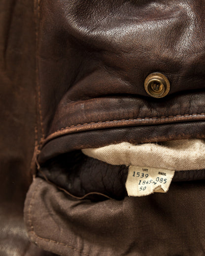 Vintage 1980s Schott Naked Cowhide Leather A2 Flying Jacket