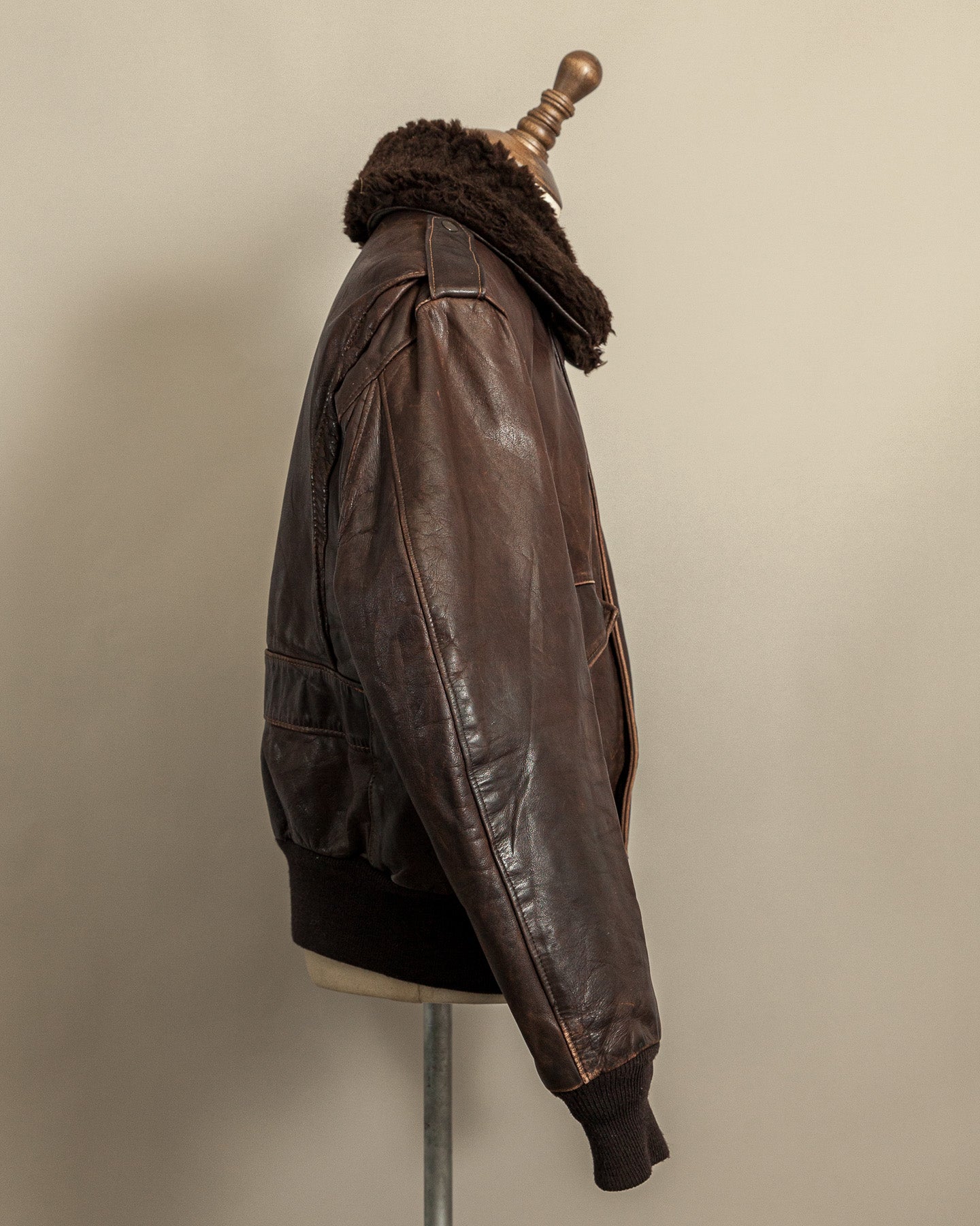 Vintage 1980s Schott Naked Cowhide Leather A2 Flying Jacket