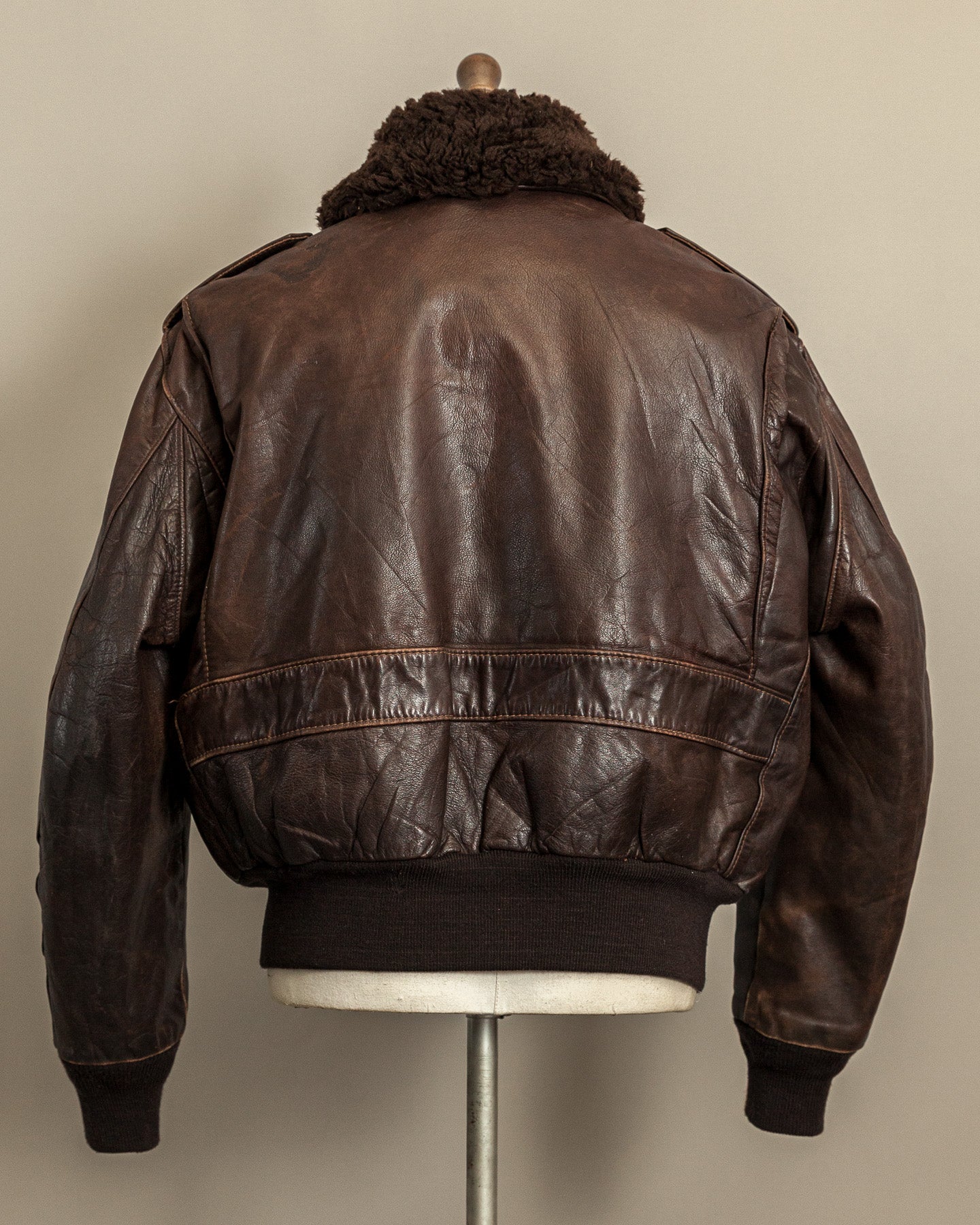 Vintage 1980s Schott Naked Cowhide Leather A2 Flying Jacket