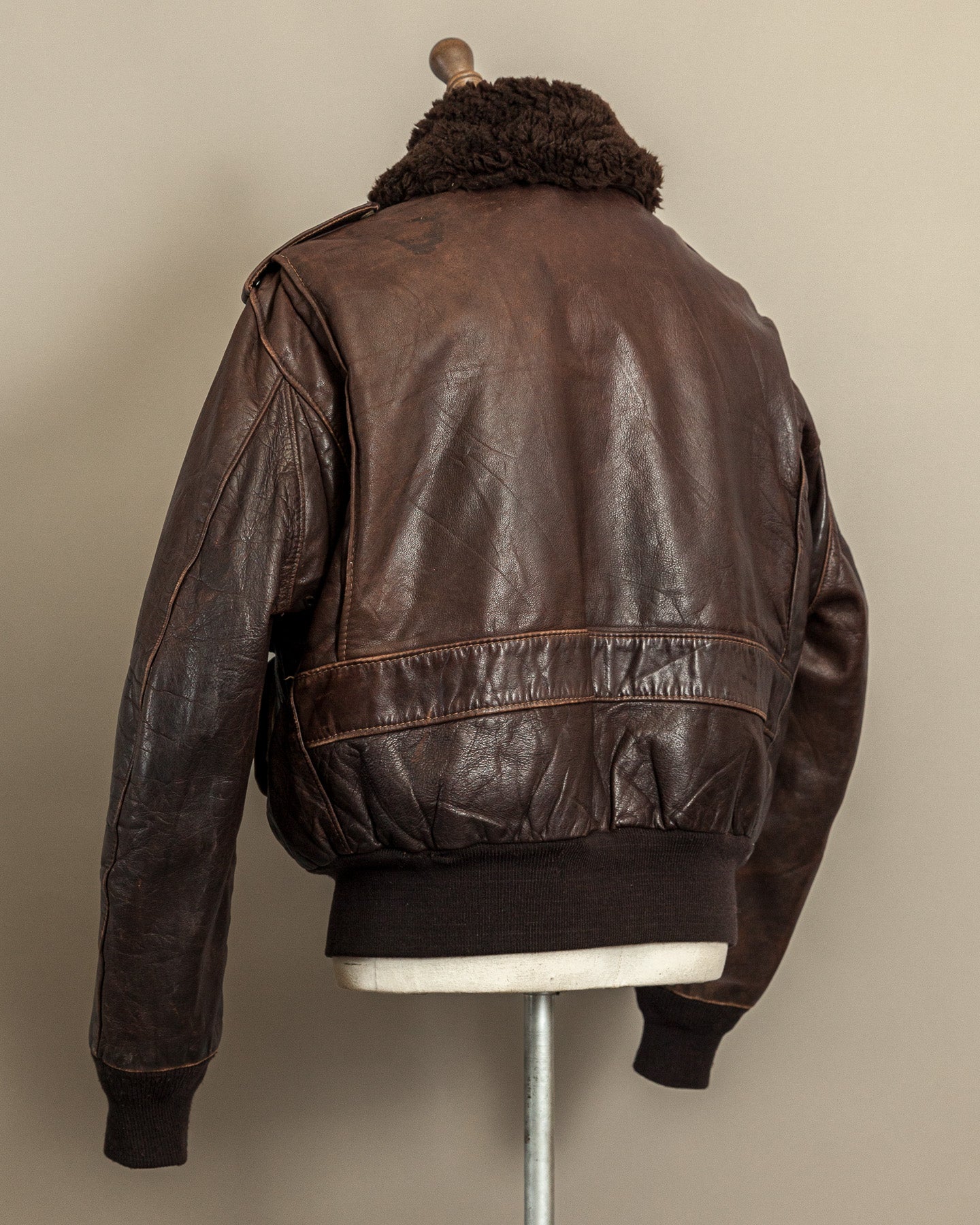 Vintage 1980s Schott Naked Cowhide Leather A2 Flying Jacket
