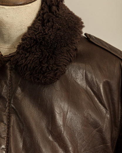 Vintage 1980s Schott Naked Cowhide Leather A2 Flying Jacket