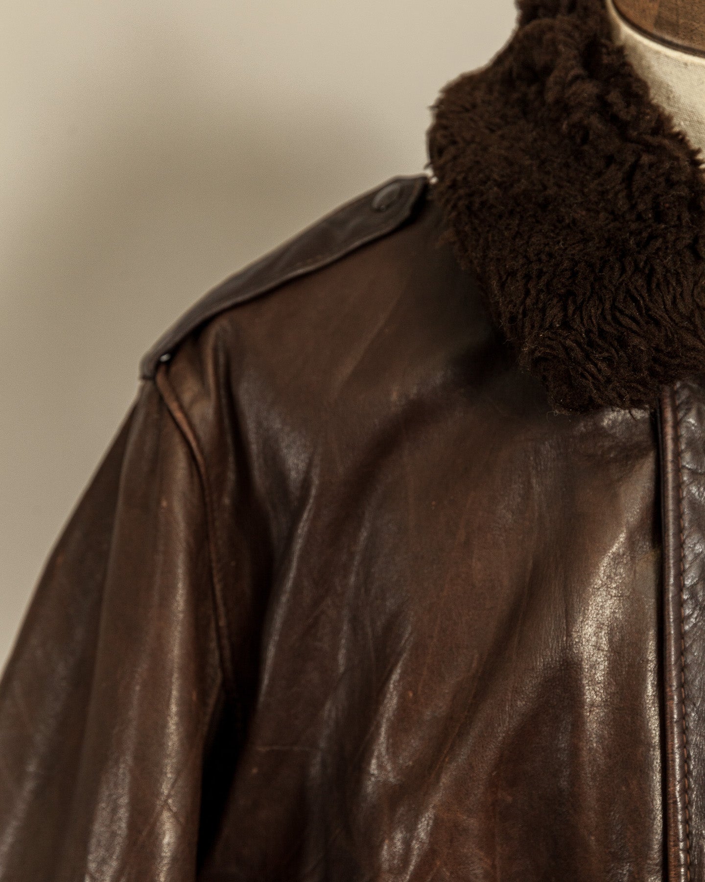 Vintage 1980s Schott Naked Cowhide Leather A2 Flying Jacket