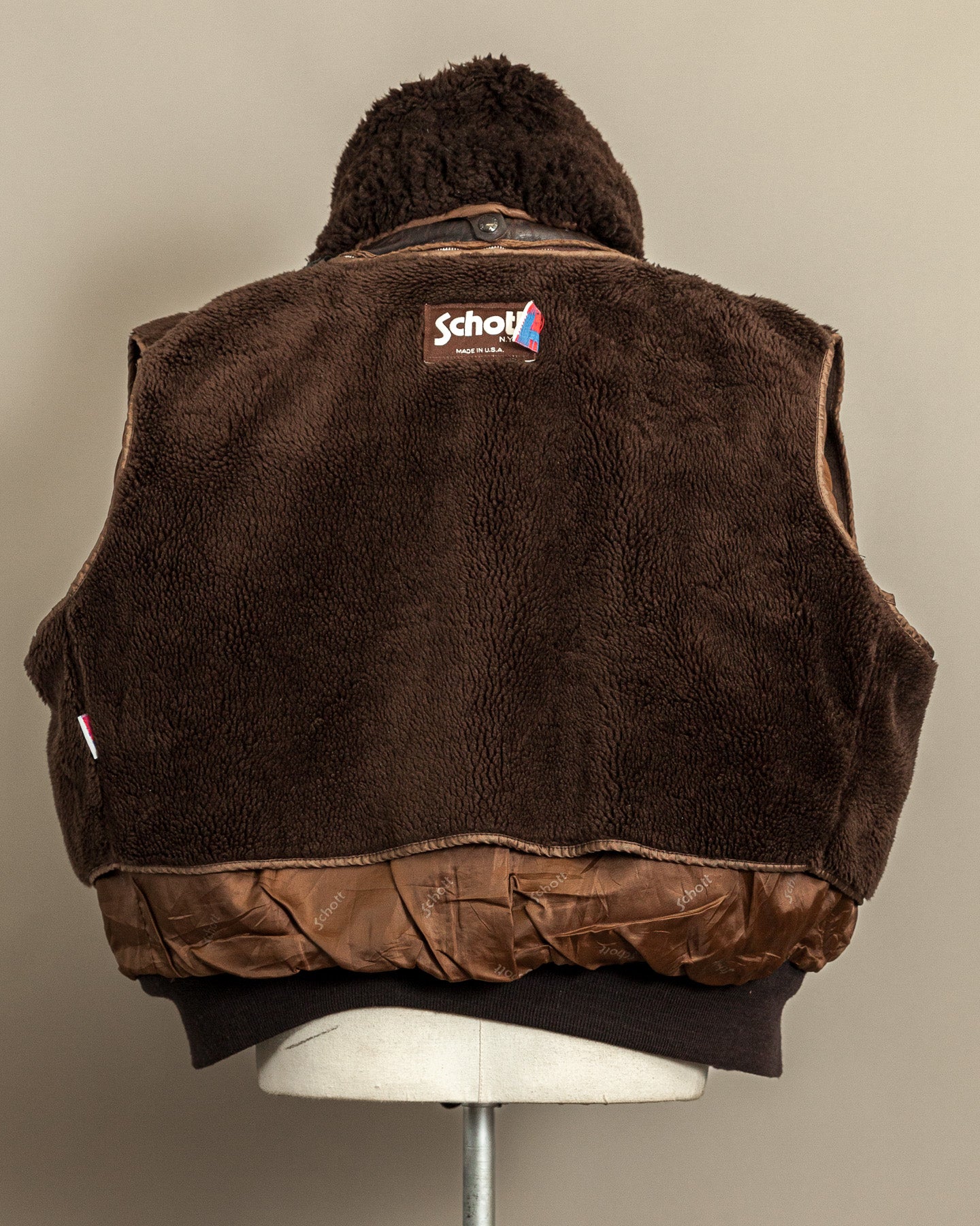 Vintage 1980s Schott Naked Cowhide Leather A2 Flying Jacket