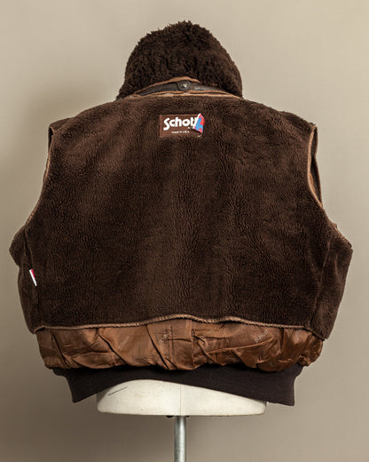 Vintage 1980s Schott Naked Cowhide Leather A2 Flying Jacket