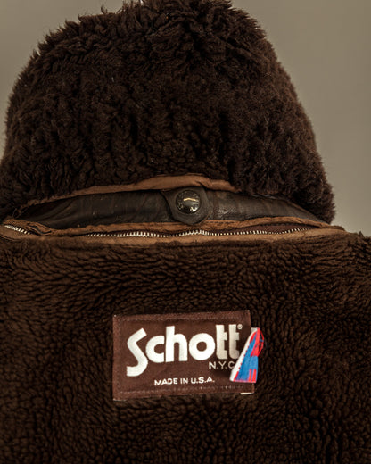 Vintage 1980s Schott Naked Cowhide Leather A2 Flying Jacket