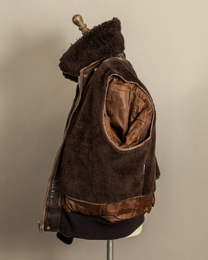 Vintage 1980s Schott Naked Cowhide Leather A2 Flying Jacket