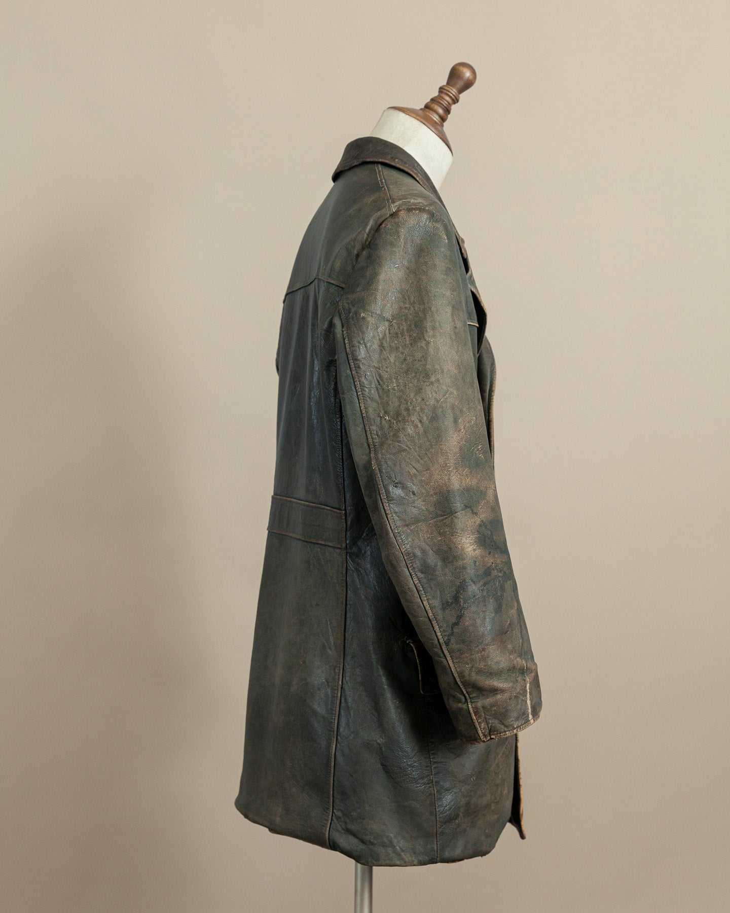 Vintage WWII German Kriegsmarine Leather U-Boat Jacket