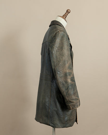 Vintage WWII German Kriegsmarine Leather U-Boat Jacket