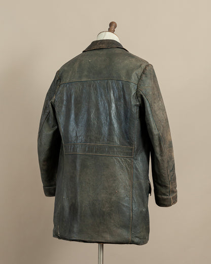Vintage WWII German Kriegsmarine Leather U-Boat Jacket
