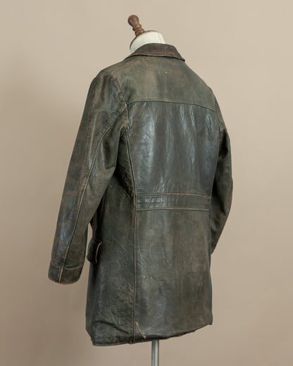 Vintage WWII German Kriegsmarine Leather U-Boat Jacket