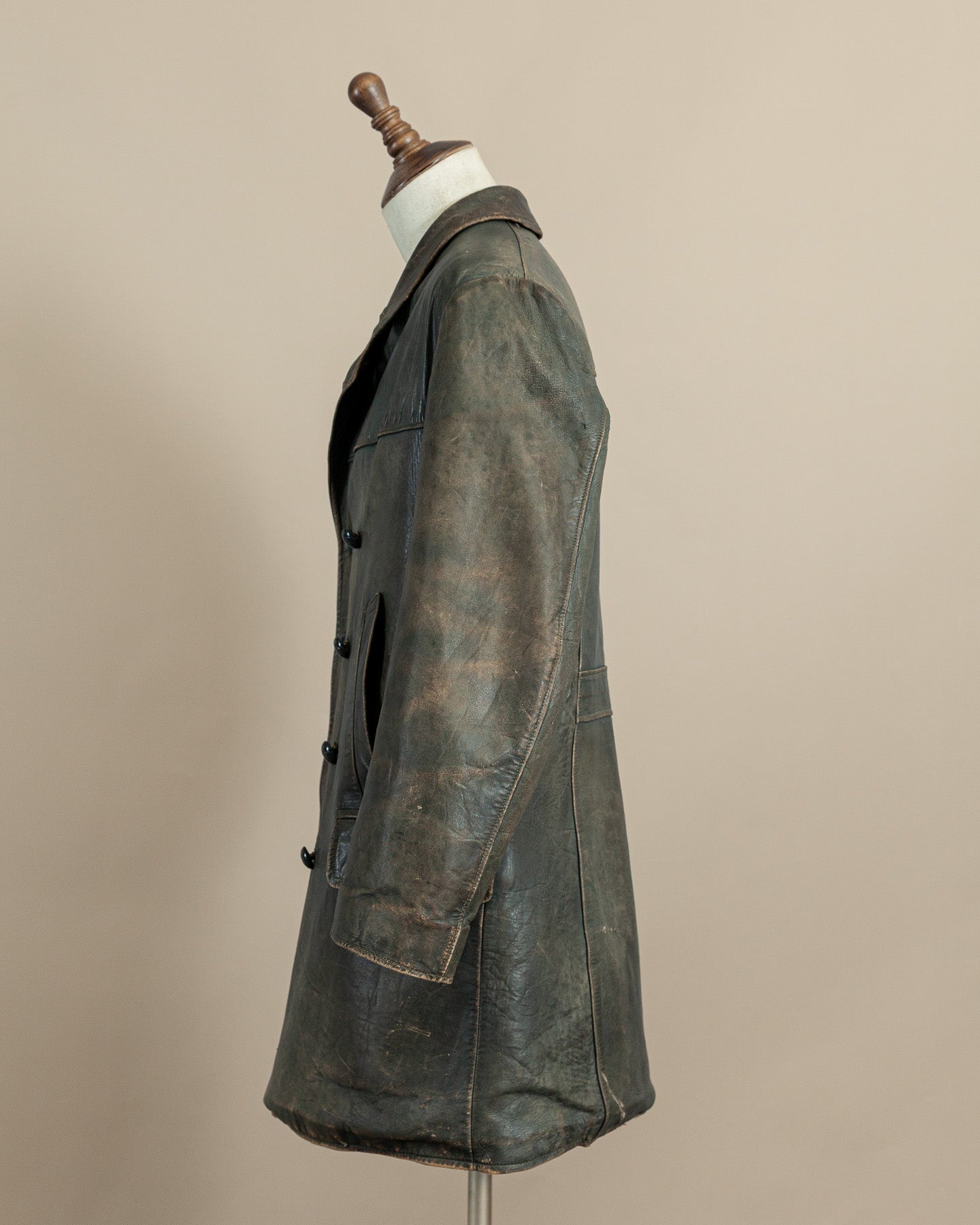 Vintage WWII German Kriegsmarine Leather U-Boat Jacket