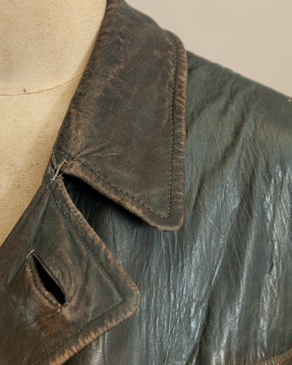 Vintage WWII German Kriegsmarine Leather U-Boat Jacket