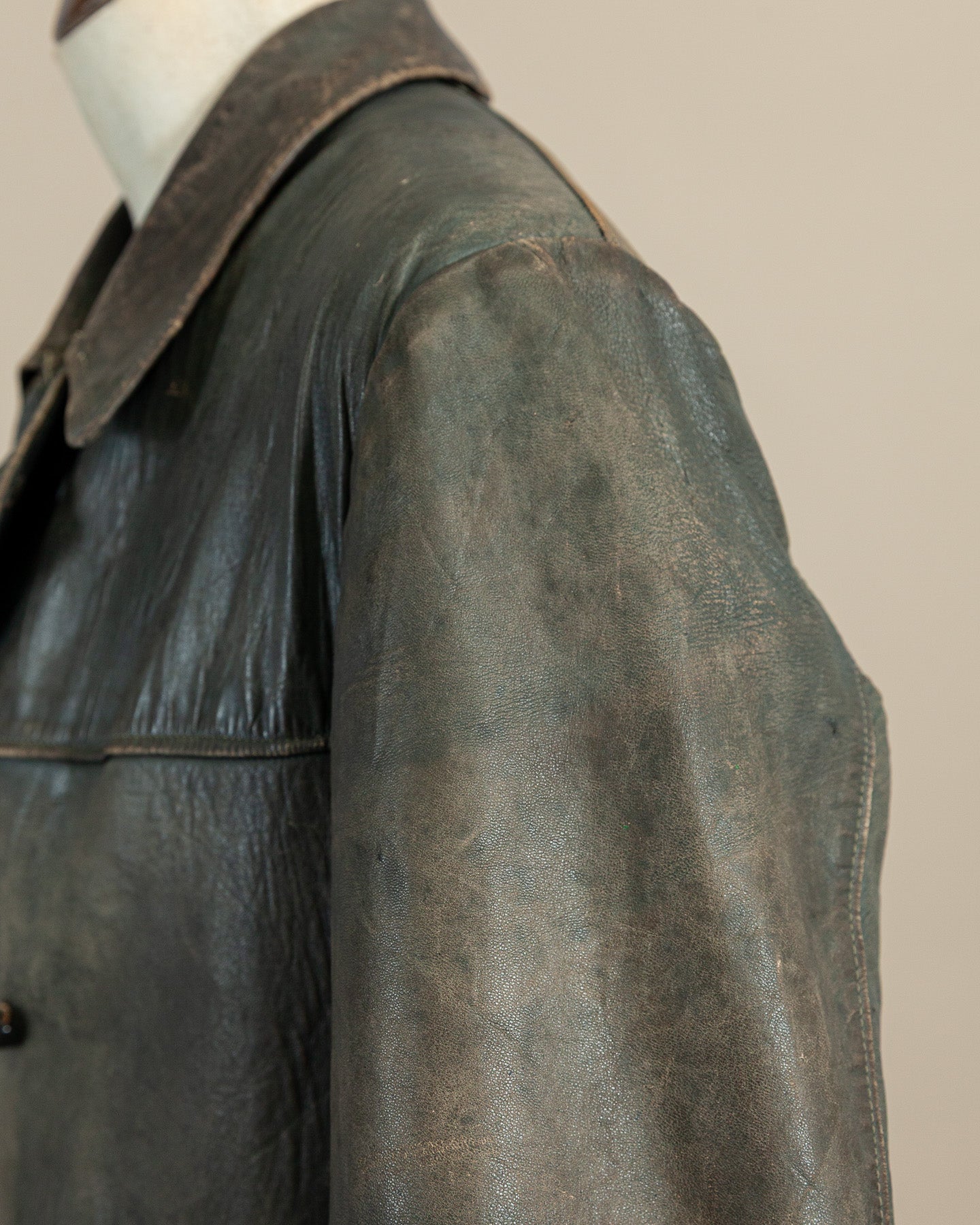 Vintage WWII German Kriegsmarine Leather U-Boat Jacket