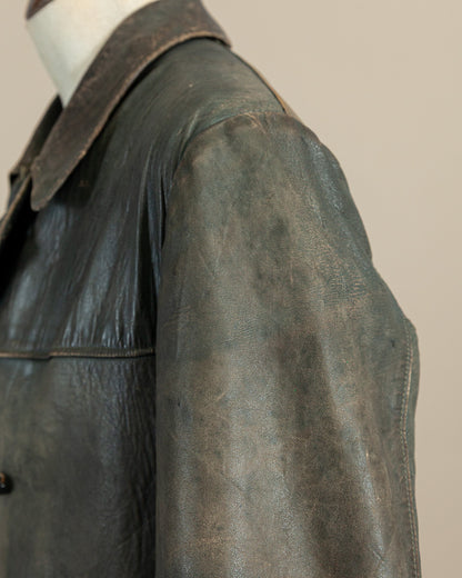 Vintage WWII German Kriegsmarine Leather U-Boat Jacket