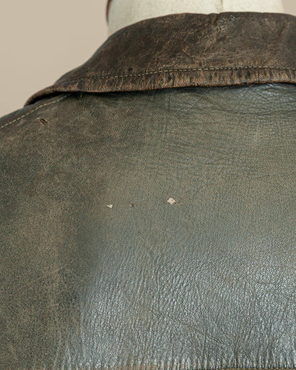 Vintage WWII German Kriegsmarine Leather U-Boat Jacket