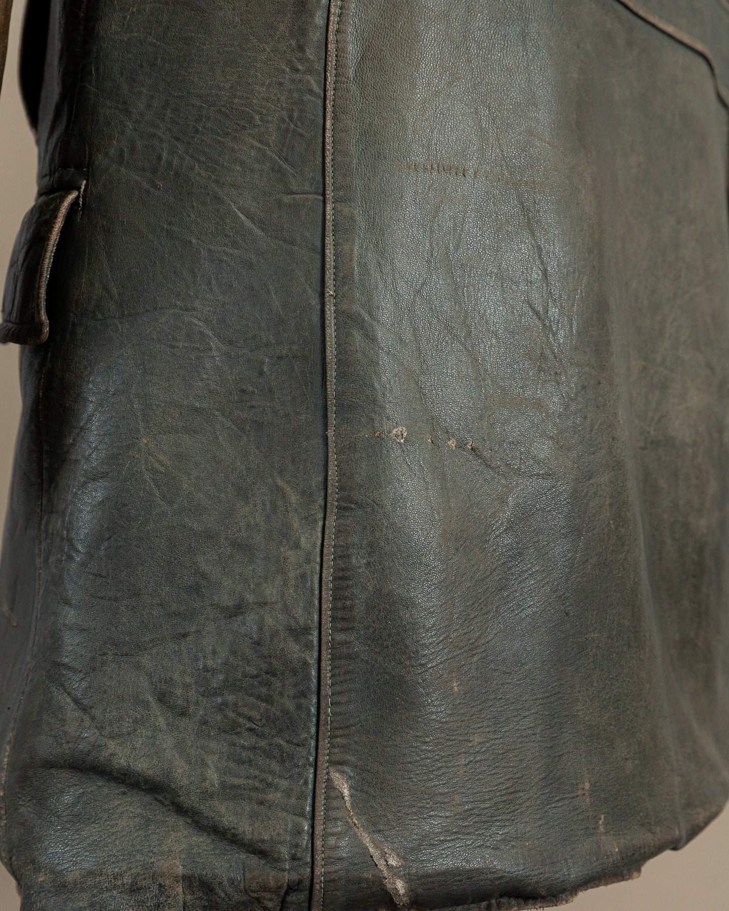 Vintage WWII German Kriegsmarine Leather U-Boat Jacket