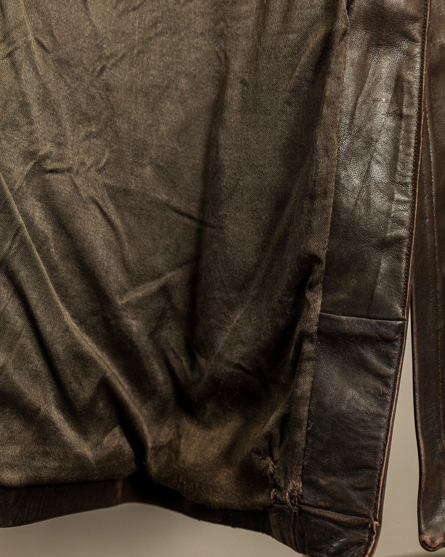 Vintage WWII German Officer Horsehide Leather Trench Coat