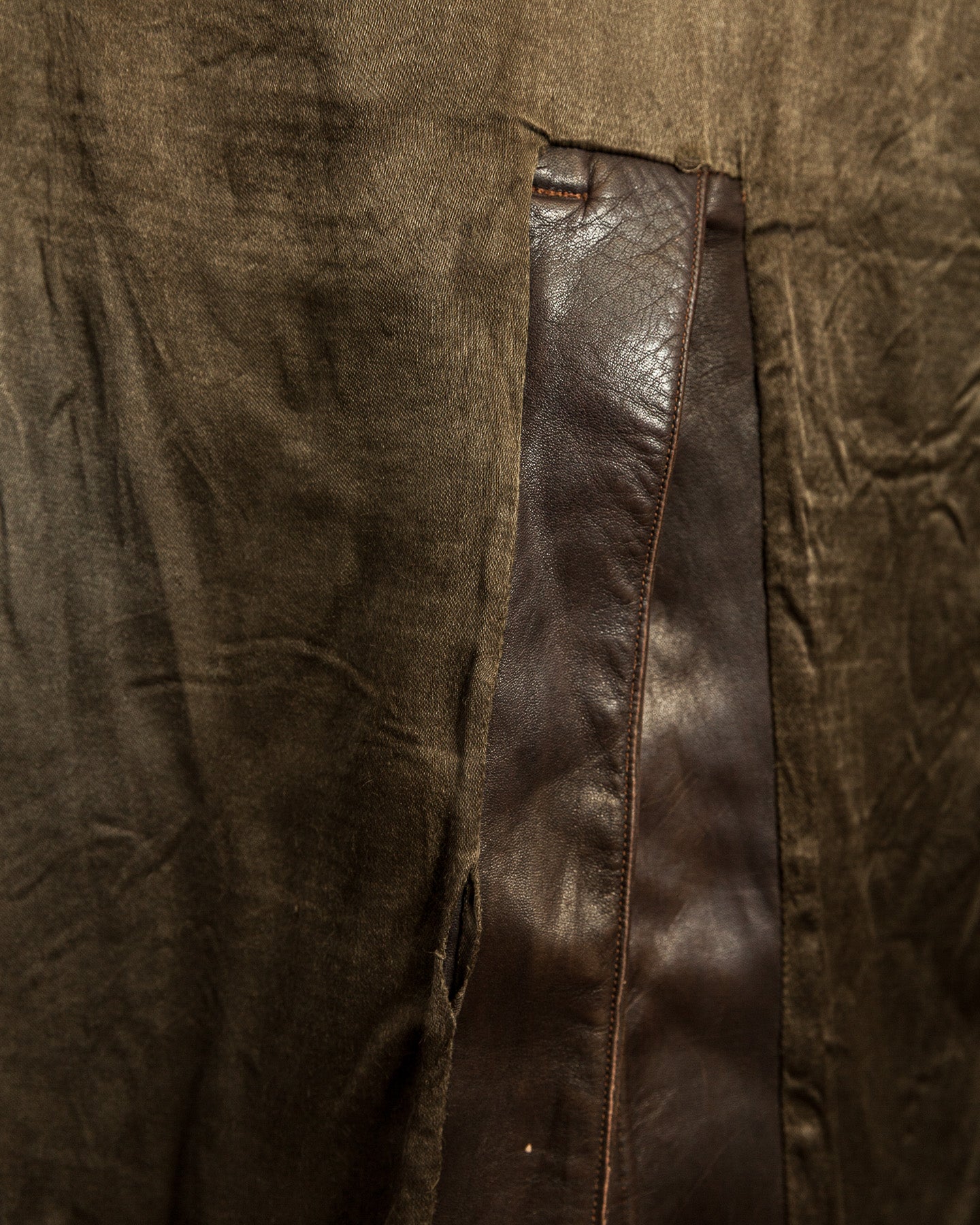 Vintage WWII German Officer Horsehide Leather Trench Coat