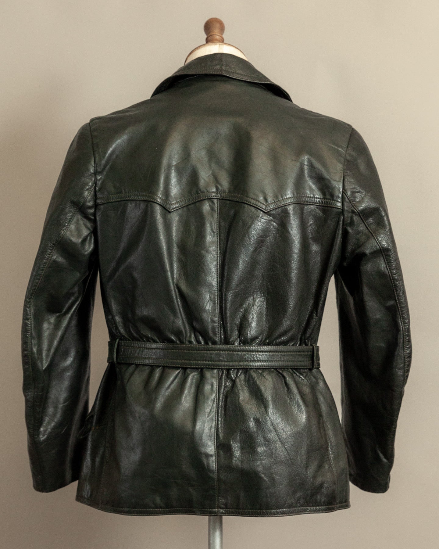 Vintage 1940s German Leather Motorcycle Dispatch Rider Jacket