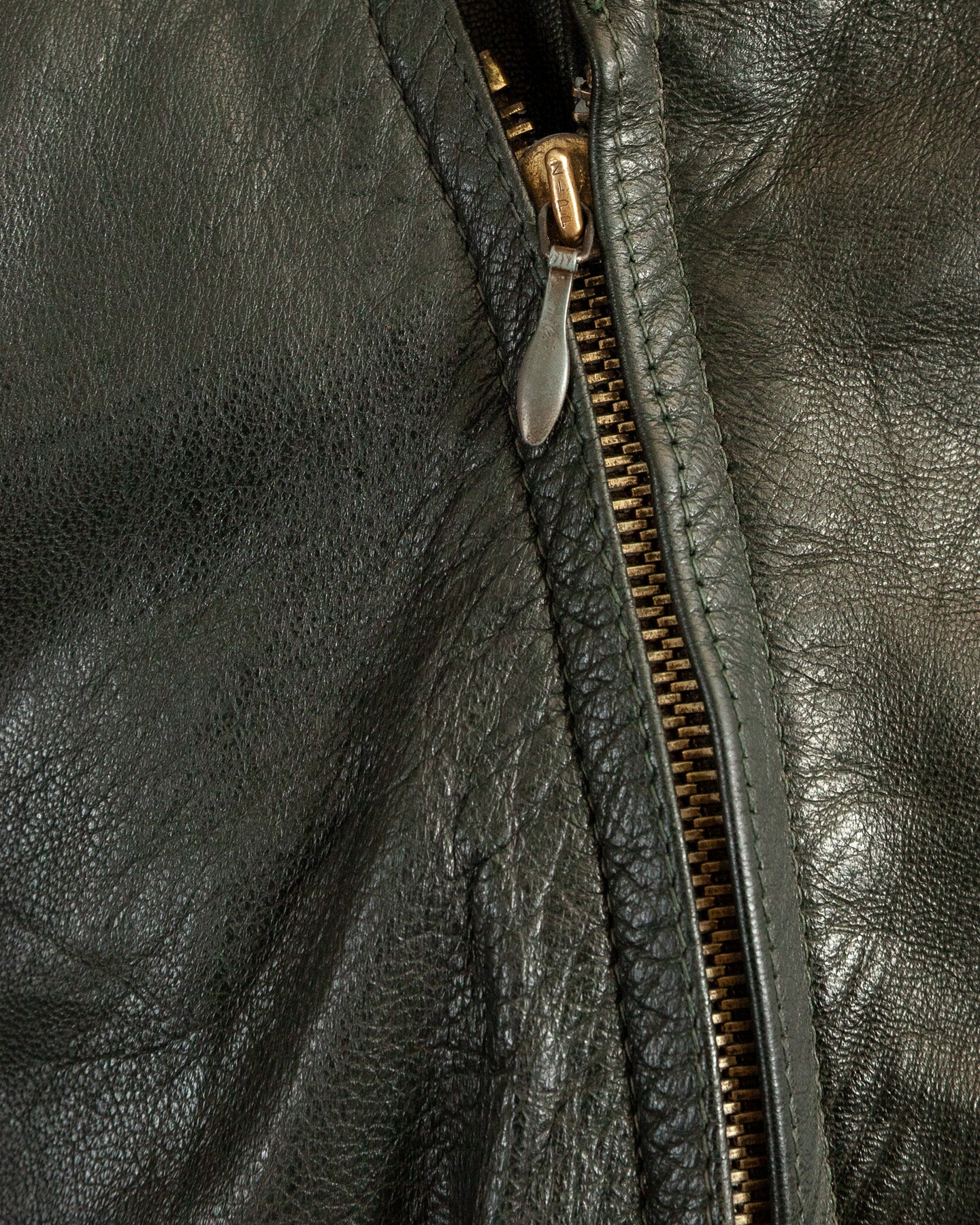 Vintage 1940s German Leather Motorcycle Dispatch Rider Jacket