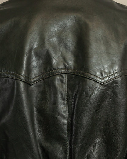 Vintage 1940s German Leather Motorcycle Dispatch Rider Jacket