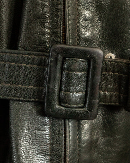 Vintage 1940s German Leather Motorcycle Dispatch Rider Jacket