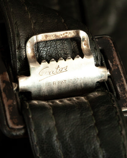 Vintage 1940s German Leather Motorcycle Dispatch Rider Jacket