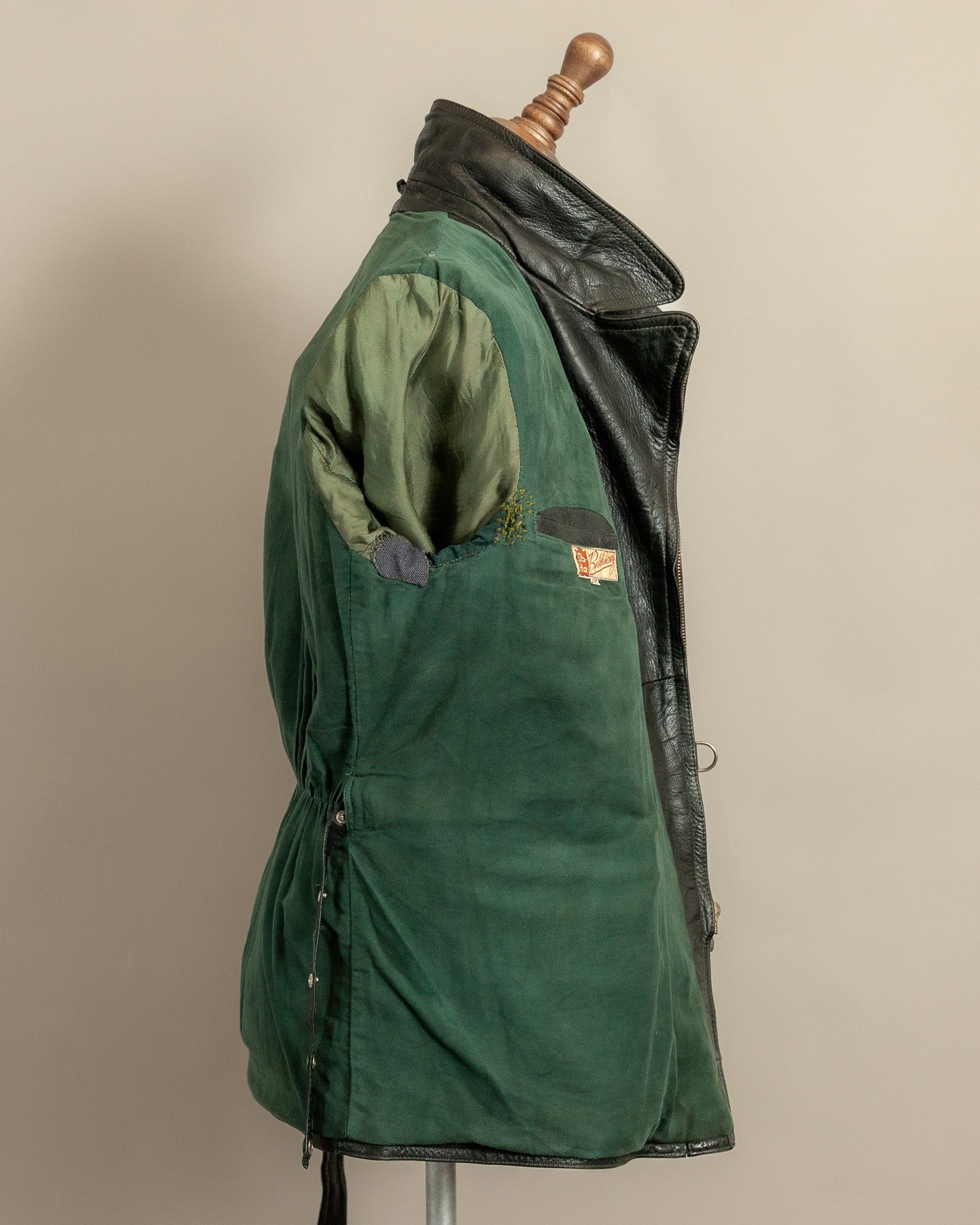 Vintage 1940s German Leather Motorcycle Dispatch Rider Jacket