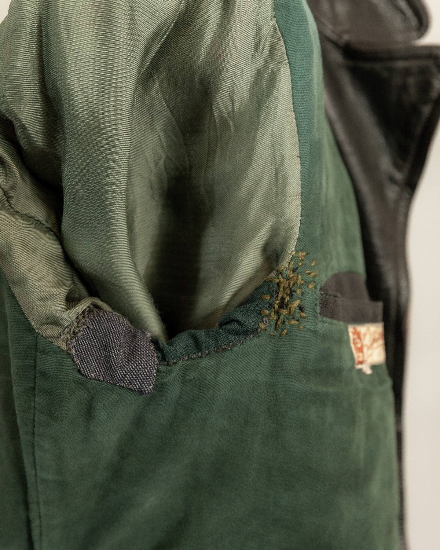 Vintage 1940s German Leather Motorcycle Dispatch Rider Jacket