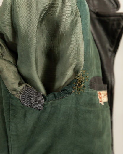 Vintage 1940s German Leather Motorcycle Dispatch Rider Jacket