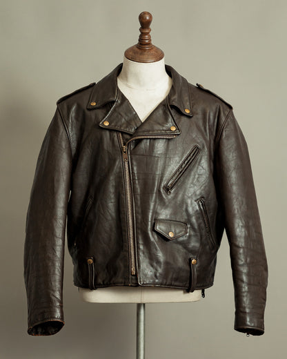 Vintage 1983–84 Schott Perfecto 115 Brown Cowhide Double Riders Jacket