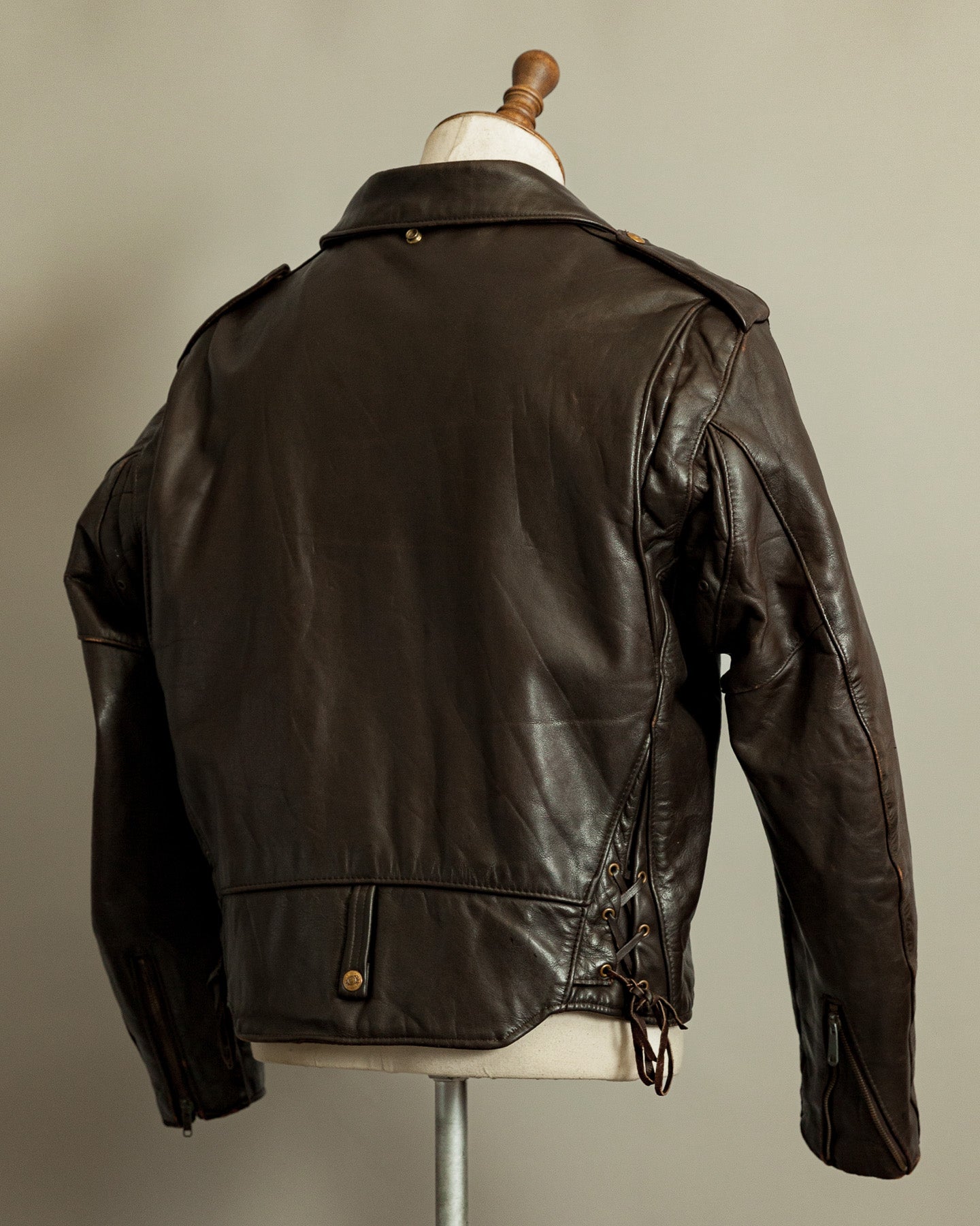 Vintage 1983–84 Schott Perfecto 115 Brown Cowhide Double Riders Jacket
