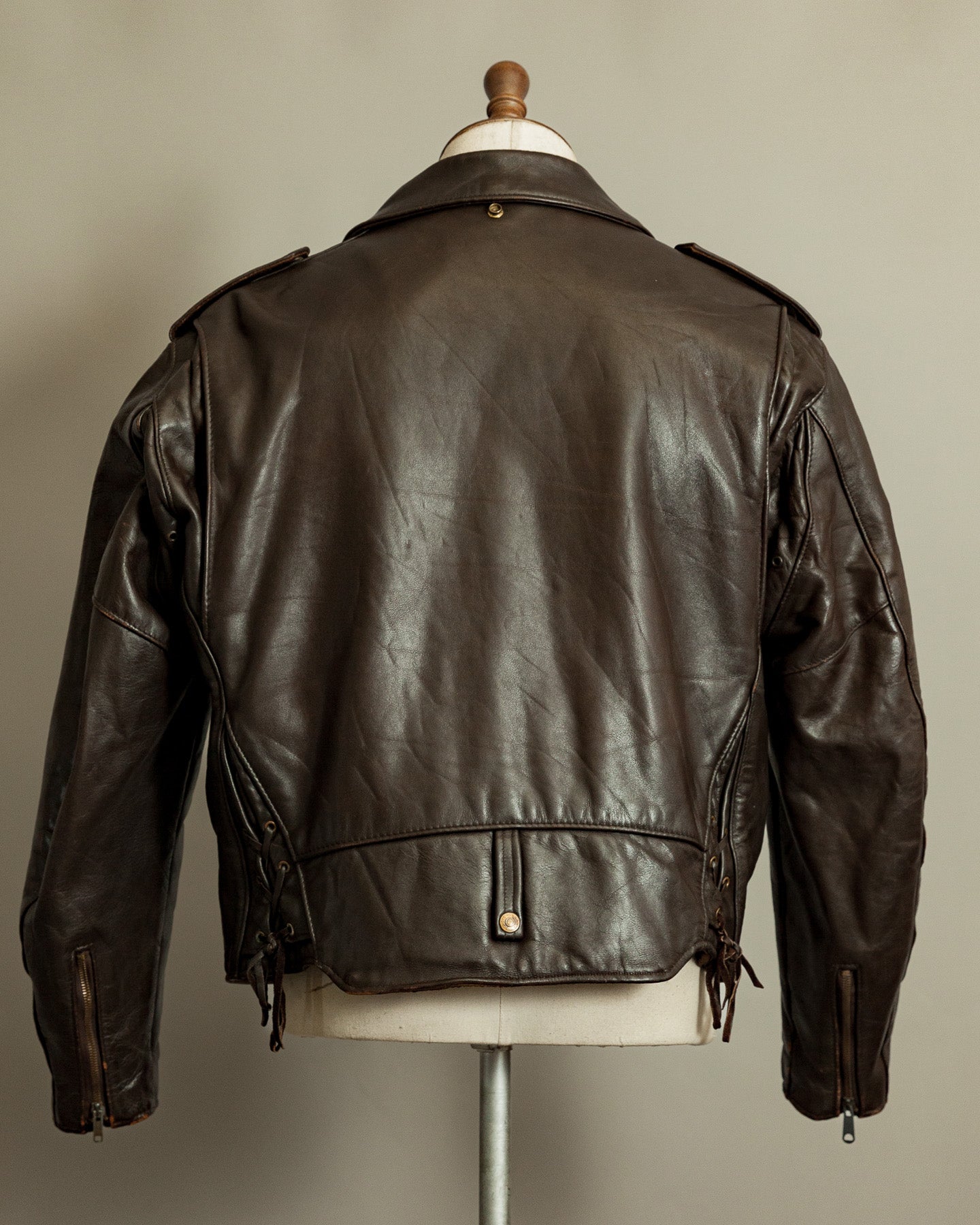 Vintage 1983–84 Schott Perfecto 115 Brown Cowhide Double Riders Jacket