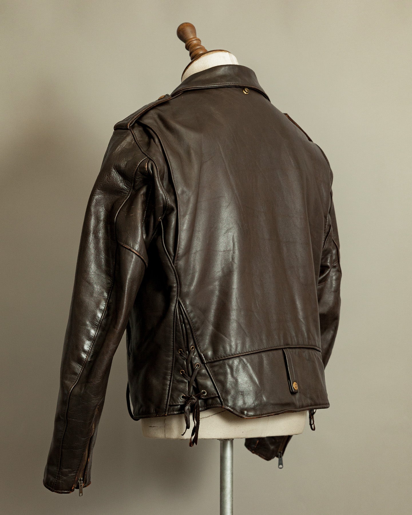 Vintage 1983–84 Schott Perfecto 115 Brown Cowhide Double Riders Jacket