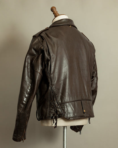 Vintage 1983–84 Schott Perfecto 115 Brown Cowhide Double Riders Jacket