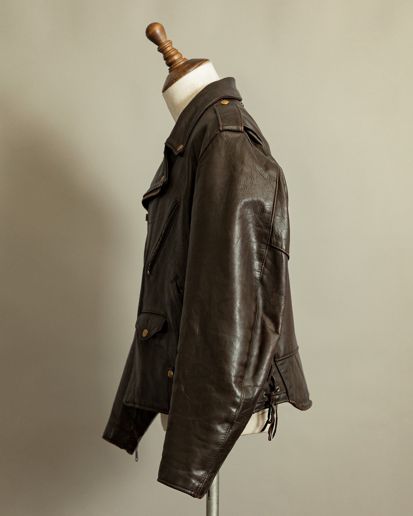 Vintage 1983–84 Schott Perfecto 115 Brown Cowhide Double Riders Jacket