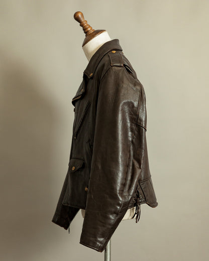 Vintage 1983–84 Schott Perfecto 115 Brown Cowhide Double Riders Jacket