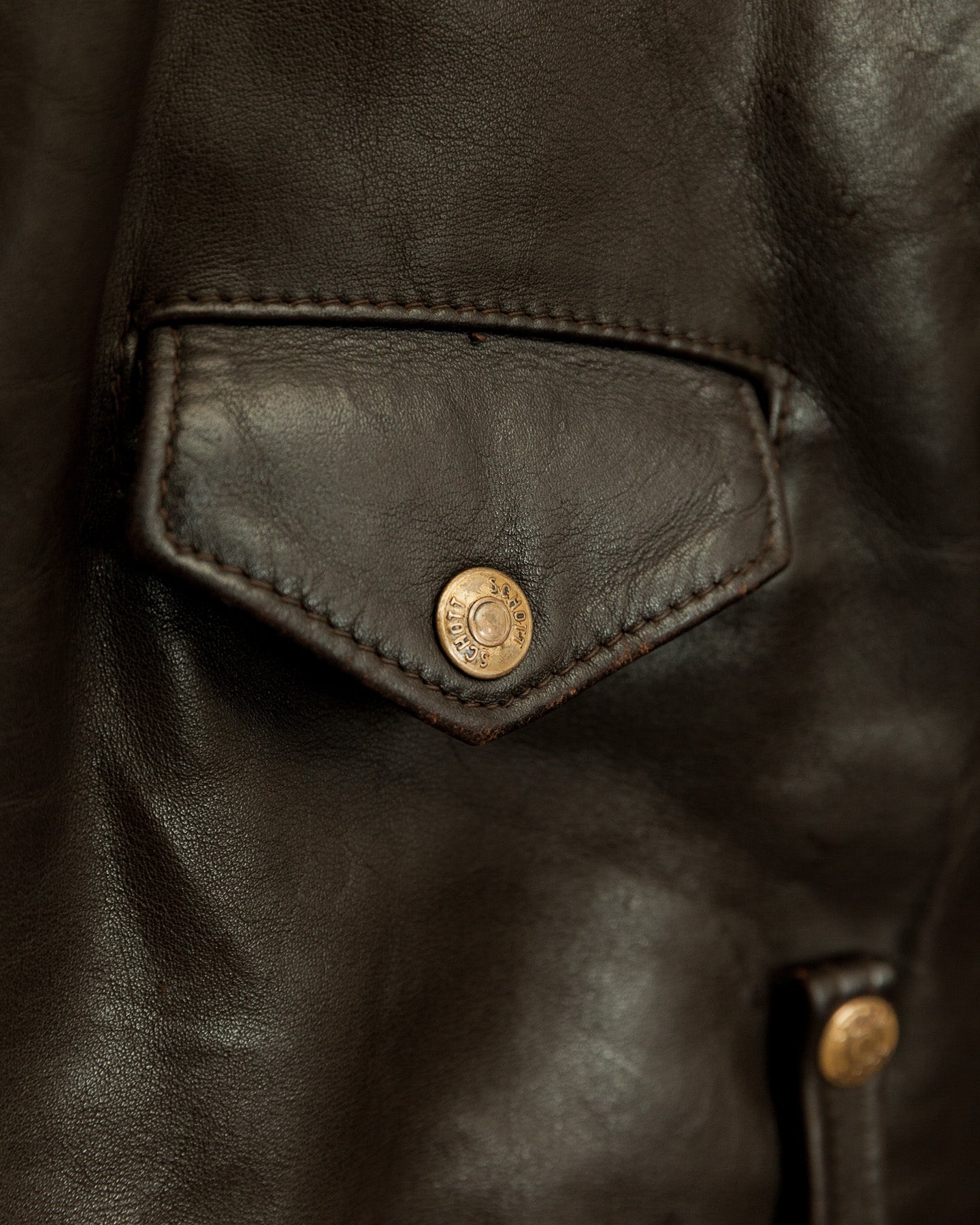Vintage 1983–84 Schott Perfecto 115 Brown Cowhide Double Riders Jacket