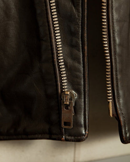 Vintage 1983–84 Schott Perfecto 115 Brown Cowhide Double Riders Jacket